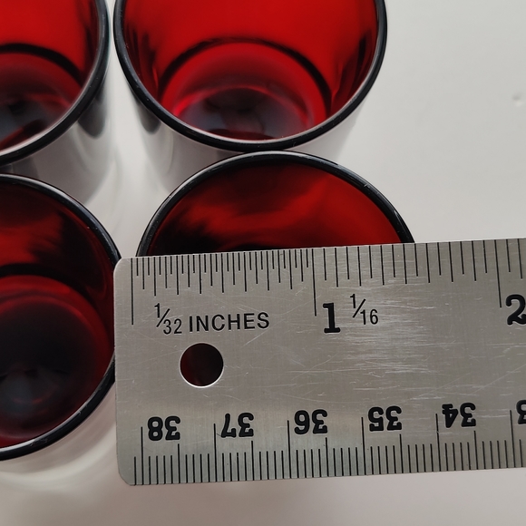 4 Luminarc Cavalier Shot Glasses | Ruby Red ♥️🍒 - Picture 4 of 11